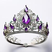 Exquisite Amethyst and Emerald Tiara photo