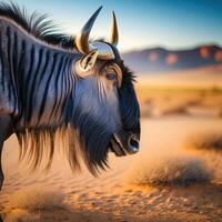 Blue Wildebeest Portrait photo