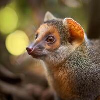 Close-Up of Grey Small Mammal with Large Eyes photo
