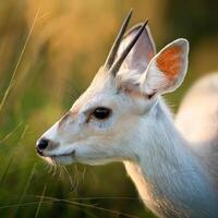 White Deer in Golden Light photo