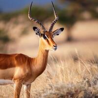 Graceful Antelope in Golden Savannah photo