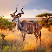 Majestic Greater Kudu in Natural Habitat photo