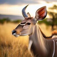 Majestic Greater Kudu in Natural Habitat photo