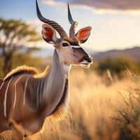 Majestic Greater Kudu in Natural Habitat photo