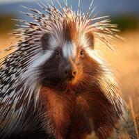 Close-up Portrait of a Porcupine photo