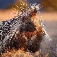 Close-up Portrait of a Porcupine photo