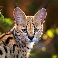 Serval Cat Portrait photo