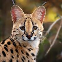 Serval Cat Portrait photo