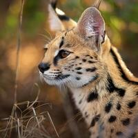 Serval Cat Portrait photo