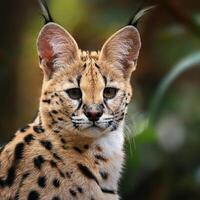 Serval Cat Portrait photo