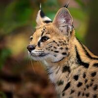 Serval Cat Portrait photo