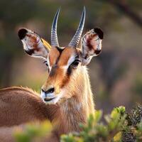 Black-faced Impala Portrait photo
