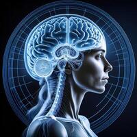 Human Brain Anatomy Visualization photo