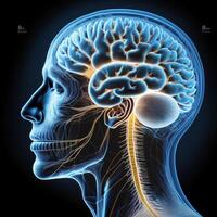 Human Brain Anatomy Visualization photo
