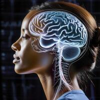 Human Brain Anatomy Visualization photo