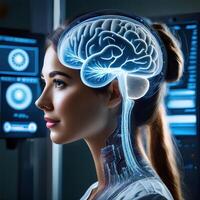 Human Brain Anatomy Visualization photo