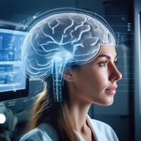 Human Brain Anatomy Visualization photo