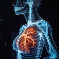 ct scan of the chest showing intricate XRAY photo