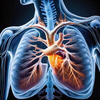 ct scan of the chest showing intricate XRAY photo