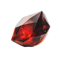 Beautiful red gemstone with unique facets png