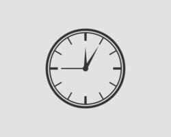 Clock icon . Flat design element watch isolated on white background. vector