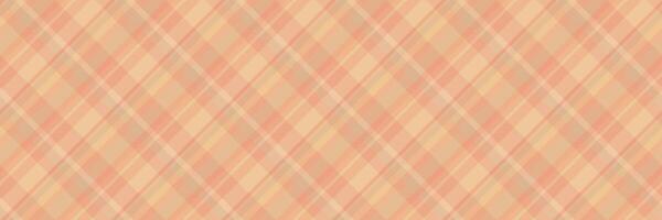 Old-fashioned plaid textile pattern, performance fabric background. Royal tartan check texture seamless in orange color. vector