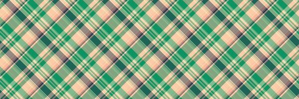 Cover fabric background seamless, order check texture textile. Calm pattern tartan plaid in pastel and orange colors. vector