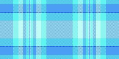 France plaid fabric, suit textile check seamless. Exotic background tartan texture pattern in blue and teal colors. vector