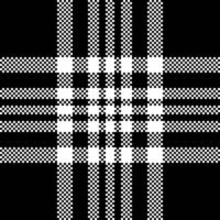 Square tartan texture textile, graphic fabric check. Teen plaid pattern background seamless in black and white colors. vector