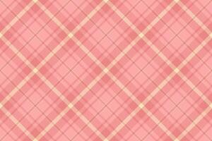 Baby pattern texture, checks check fabric textile. Realistic seamless background plaid tartan in red and light colors. vector