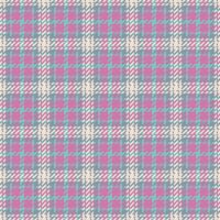Napkin seamless textile background, textured plaid pattern check. Chequered tartan fabric texture in pastel and pink colors. vector