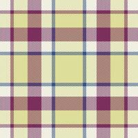 Plaid check pattern. Seamless fabric texture. Tartan textile print. vector