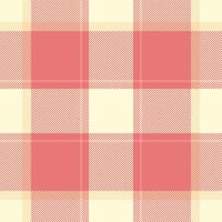 Scrapbook fabric plaid seamless, satin pattern check background. Individuality tartan texture textile in red and light goldenrod yellow colors. vector