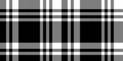 Robe texture plaid background, blank fabric tartan. Cultural pattern textile seamless check in black and white colors. vector