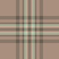 Track check fabric plaid, shabby textile seamless background. Contour pattern texture tartan in pastel and light colors. vector