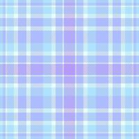 Mature fabric background seamless, printout textile check. Worn tartan texture pattern plaid in blue and cyan colors. vector