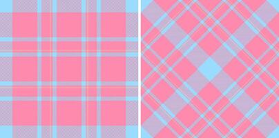 Seamless fabric of background pattern tartan with a plaid texture check textile. Set in rainbow colors. Fashion trends for every season and holiday. vector