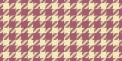 Stripped plaid check seamless, punk texture fabric. Nostalgic background tartan textile pattern in red and light colors. vector