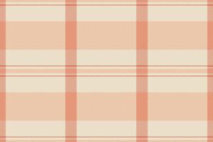 Platform check fabric , famous tartan texture background. Flowing plaid pattern textile seamless in light and orange colors. vector