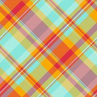 Independence day textile fabric check, table cloth tartan plaid seamless. No people texture pattern background in teal and bright colors. vector