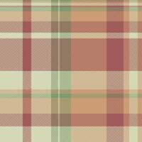 Fancy pattern background texture, artistic fabric check textile. Filigree tartan plaid seamless in light and red colors. vector