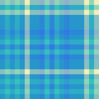 Painting pattern plaid seamless, open tartan fabric background. Season textile check texture in cyan and teal colors. vector