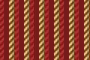 Veil texture seamless, apartment background pattern stripe. Manufacture textile lines fabric vertical in red and yellow colors. vector