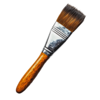 Brush with a wooden handle and bristles png