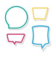 Creative Speech Bubble Design Element Pack for Social Media, Chat Apps, and Graphic Design Projects vector