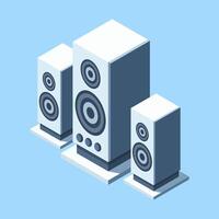 3 Speaker Design With Isometric Style vector