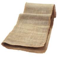 Natural burlap fabric roll displayed in a clean, well-lit setting png