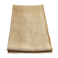 A plain burlap fabric laid flat on a surface, ideal for crafting or decorative use png