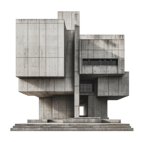Modern concrete architecture featuring geometric forms during daylight png