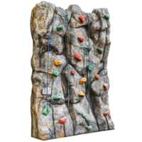 Indoor climbing wall with colorful holds designed for training and recreation in a gym setting png